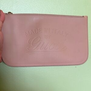Authentic Gucci Blush Leather Clutch in like new condition